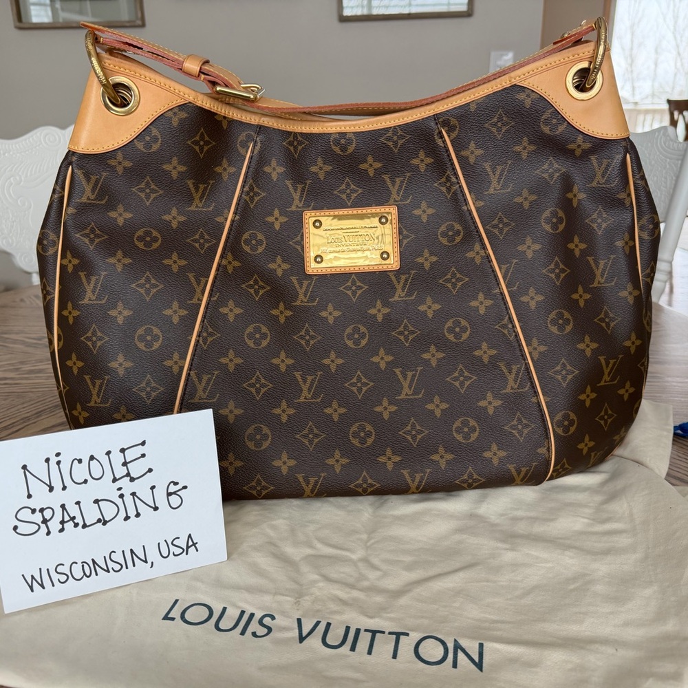 Louis Vuitton Brown and Tan Monogram Hobo Bag